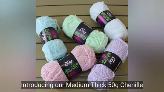 Chenille Luminous Yarn Tufted Reflective Light 