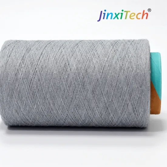 Grs Certified Polyester Cotton Yarn 12s/ 18s / 20s White Black Grey Recycled 60% Cotton 40% Polyester Socks Yarn 