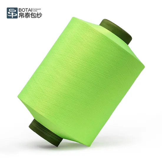 Dope Dyed Polyester Spandex Air Covered Yarn for Knitting 